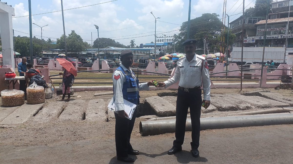 "Today, we distributed refreshing juice to our Traffic Police team working tirelessly in the scorching heat. Your safety is their priority and we appreciate their dedication. Stay hydrated, stay safe! 💪☀️ #TrafficPolice #Roadsafety