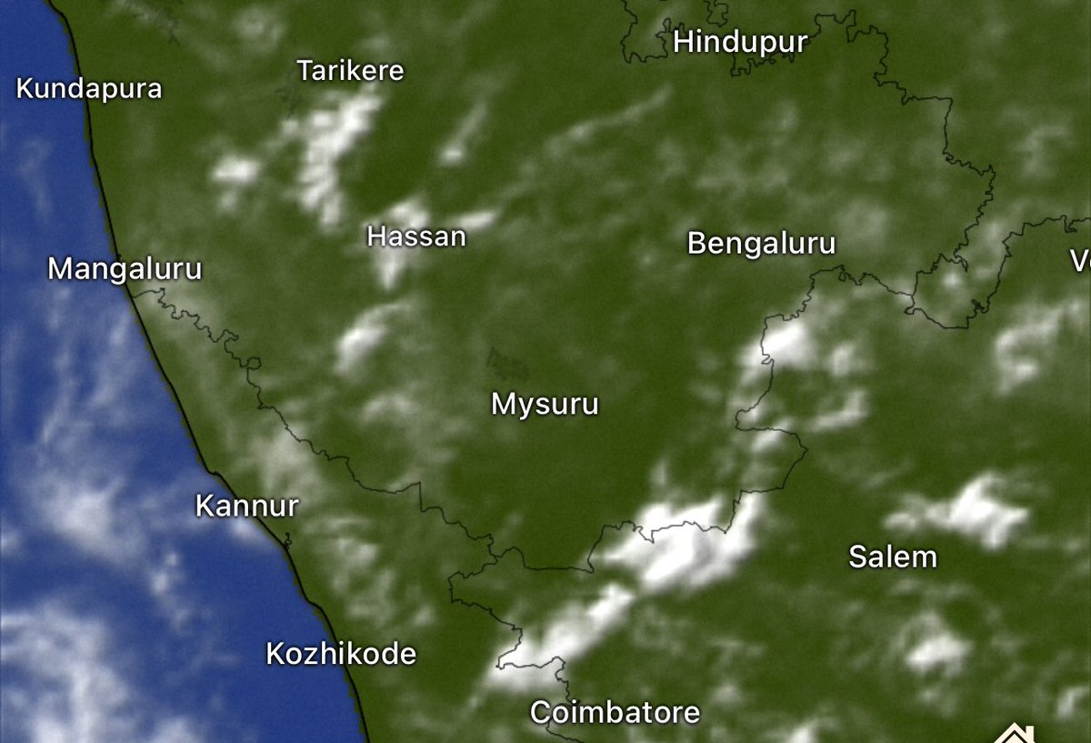 Clouds building along western & eastern ghats , good hours ahead for #KarnatakaRains ☔️