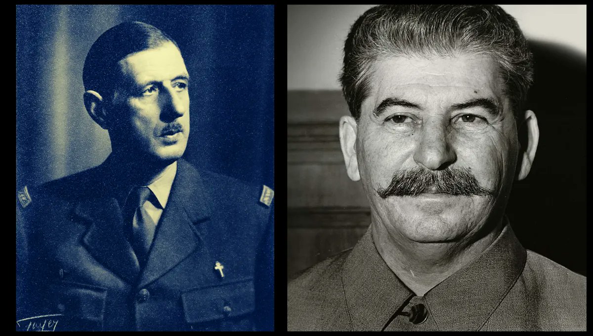 🇨🇵 9 mai 1945, le Général de Gaulle écrit à Staline : « Au moment où s’achève par la victoire commune la longue guerre d’Europe, je vous prie de transmettre Monsieur le Maréchal, à votre peuple et à vos armées, le témoignage de l’admiration et de l’affection de la France pour son…