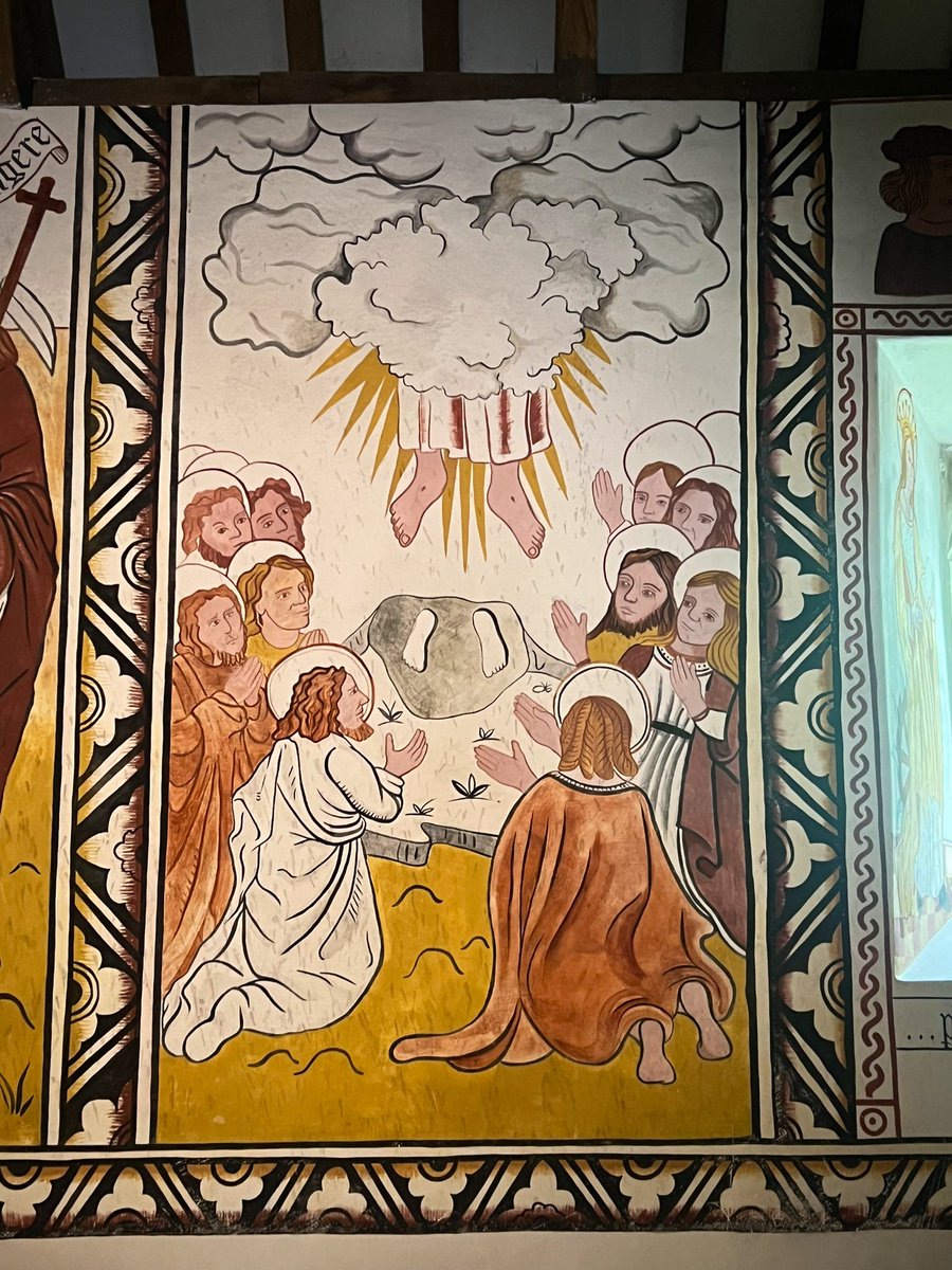 Happy Feast of the Ascension!

Love this wall painting at @StFagans_Museum depicting the ascension with the footprints left in the stone.