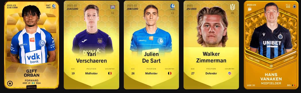 PeniqueTv's tweet image. 🔥 SORTEO de despedida de Sorare
🎁 5 CARTAS a sortear, 5 GANADORES.
✨ Gift Orban edición especial Soraries
✨ Yari Verschaeren
✨ Julien De Sart
✨ Walker Zimmerman edición Jersey Mint
✨ Hans Vanaken
👉 Para participar:
✅ Seguirme
❤️🔁 Dar Like y RT al Tweet
📅 Finaliza…