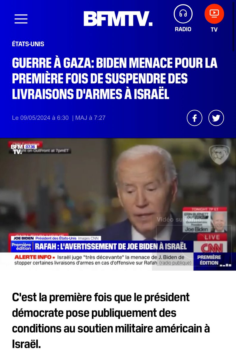 Depuis des mois, nous demandons que la France cesse ses livraisons d’armes et agisse pour un embargo au niveau européen. Aujourd’hui, même les Etats-Unis s’engagent sur cette voie.

Qu’attend le gouvernement français pour être enfin à la hauteur du drame en cours à Gaza ?