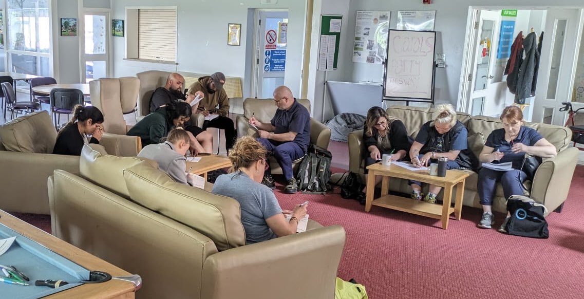 Evaluation time during Tuesdays relaxed #mentalhealth awareness training in Oldham for supported living staff.
#carehome #homecare

Bespoke professional training courses for #Healthcare & #SocialCare organisations, which are both practical and enjoyable.

neilleetraining.co.uk