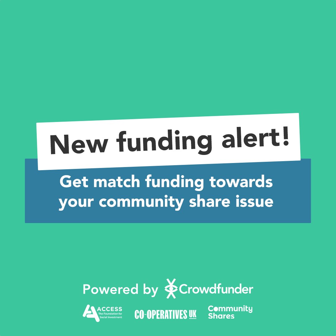 NEW FUNDING 🔋 | @CooperativesUK, @ComShares, @crowdfunderuk and @si_accessat have launched a new fund to support community businesses to ‘go green!’ and boost their energy efficiency using #comshares. 📥 Apply at 👉 crowdfunder.co.uk/funds/energy-e…