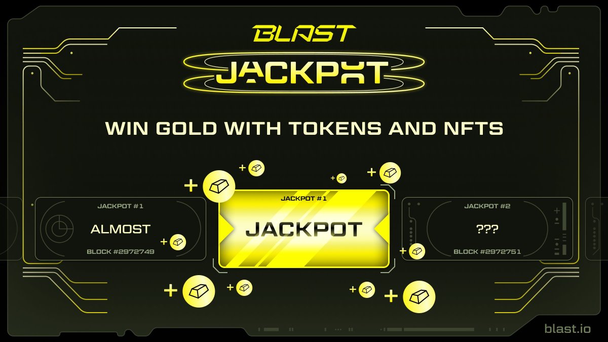 I just won Gold by holding tokens and NFTs on Blast! Add tokens and NFTs to your Blast Jackpot deck to win Gold.