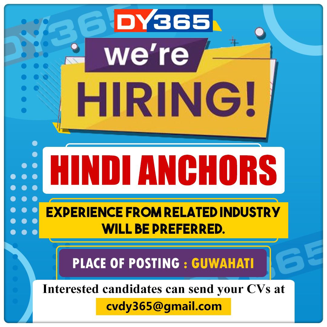 #hindianchors #hiringnow #newsanchor #dy365