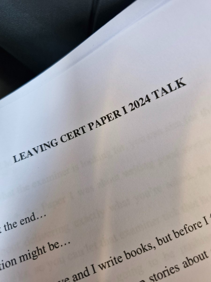 Off to @DCULIB this morning to deliver my Leaving Cert English Masterclass to 200 students!

A mere 45 pages of notes this time, positively succinct...

(check out my tiktok at daveruddenwrites where I will do some Q & As later on the #DCULC24 hashtag!)

#LeavingCert