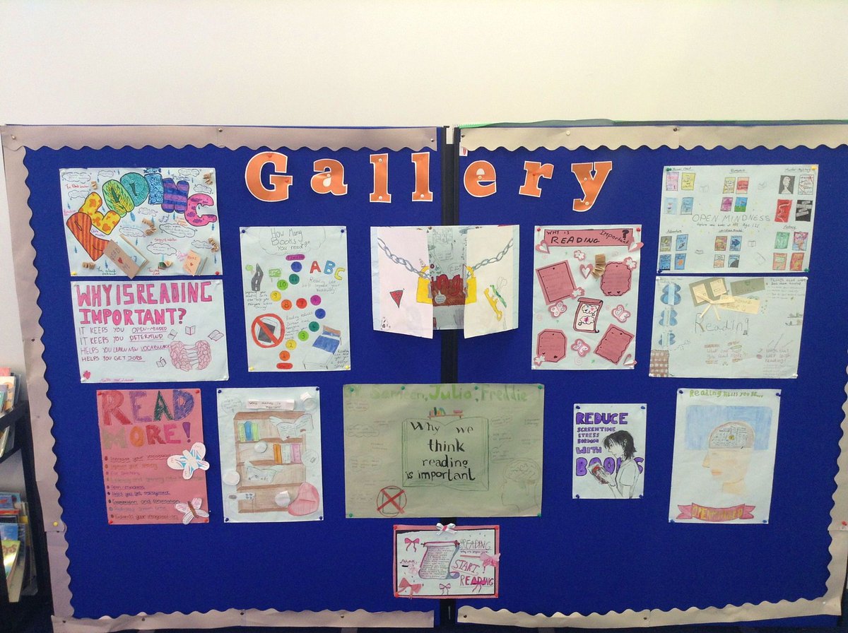 We love these posters that S1 English pupils at @st_johnsacademy produced to promote the importance of reading. 📚 👏 #NorthInchLibrary | @Slic1991