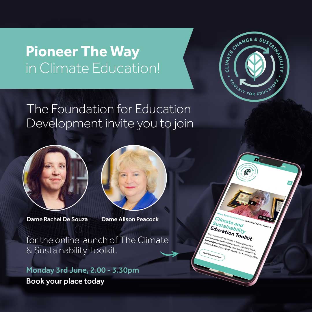 Join us for the online launch of The Climate &amp; Sustainability Toolkit 👋

🗓️ Monday 3rd June 2024
⏰ 2:00pm - 3:30pm
📍Online

Book your place today ⬇️

🎫 fed.education/pioneer-the-wa…