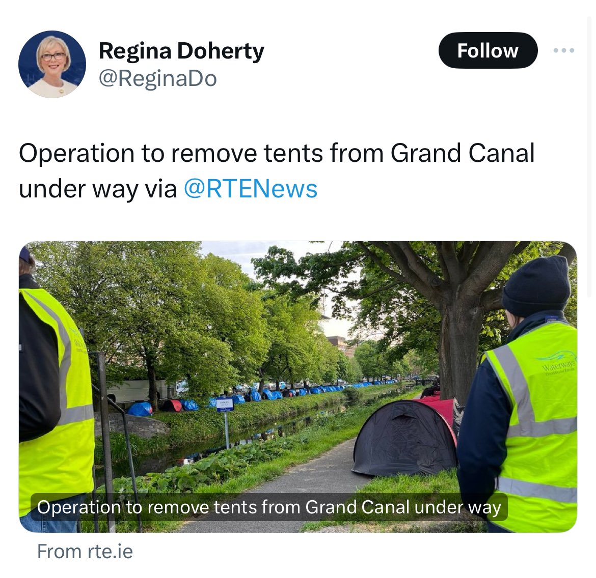 13 years in power and they’re posting the removal of tents for the homeless as a W.