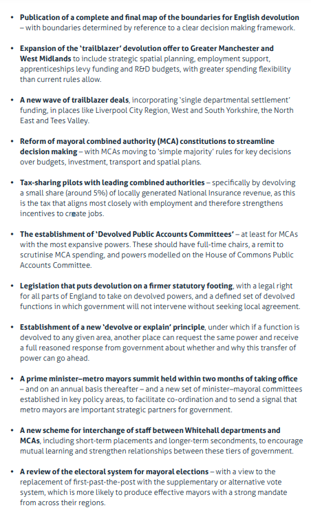 A practical set of recommendations from the Institute for Government on how devolution can be further embedded in England: