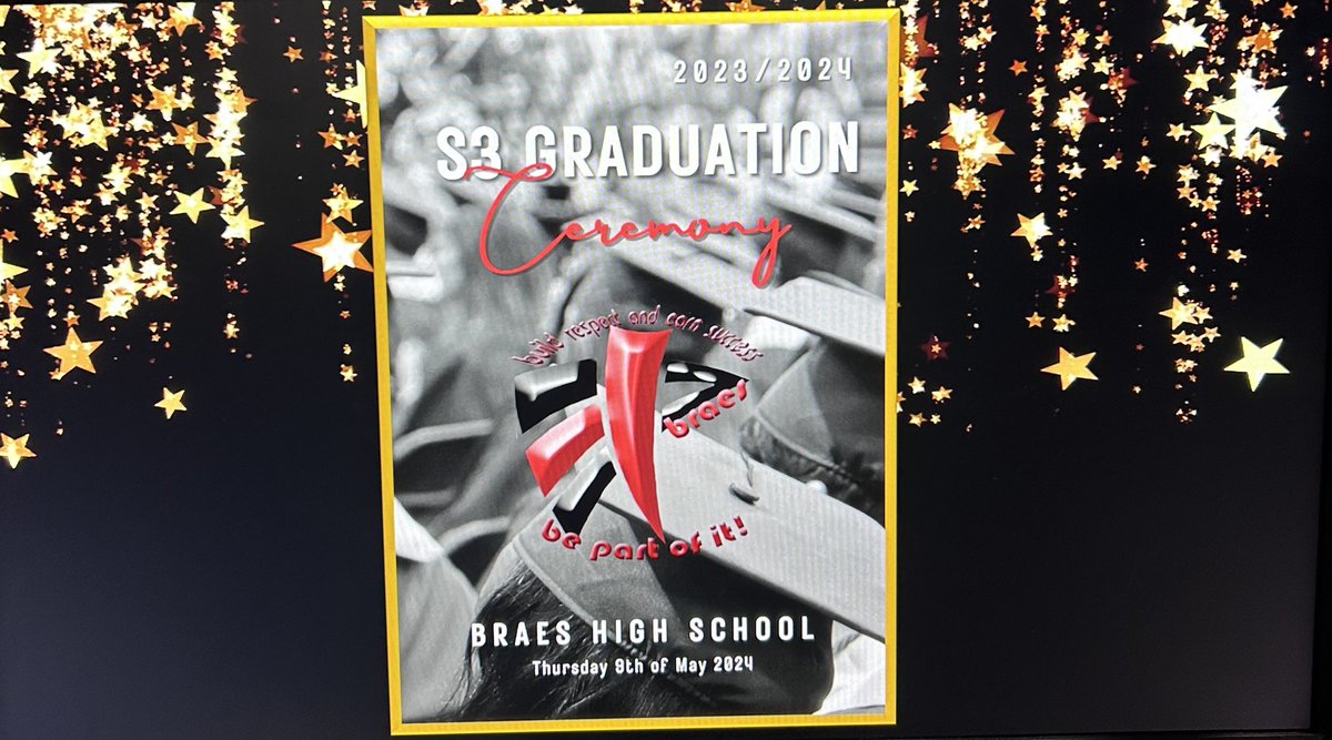 So excited for our S3 graduation ceremony this morning🤩✨ <a href="/BraesHigh/">Braes High School</a> <a href="/BraesPE/">BraesPE</a> #bepartofit