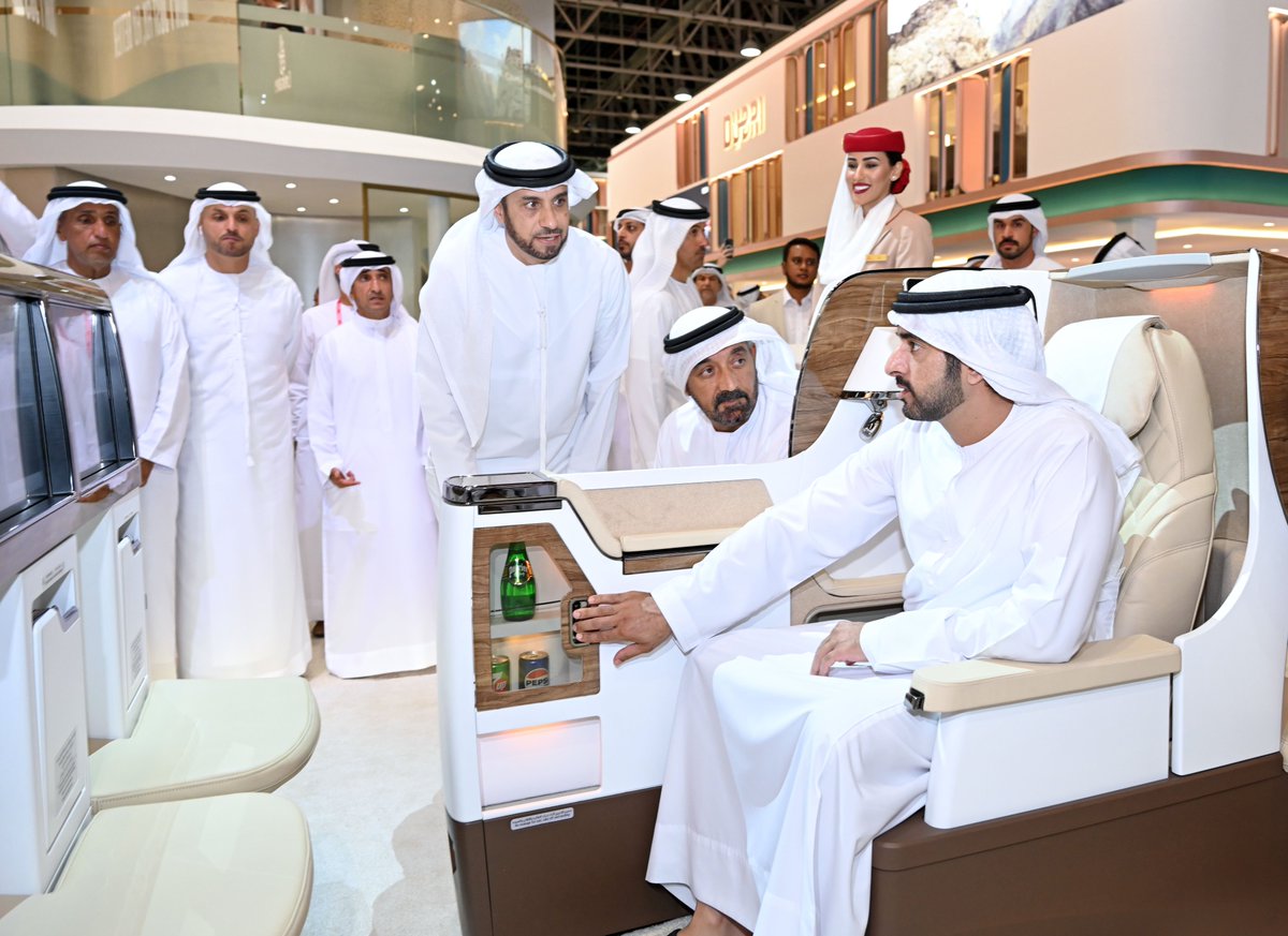 It was our pleasure to welcome @HamdanMohammed to our stand at @ATMDubai, where he was shown our latest and most popular inflight experiences by @HHAhmedBinSaeed