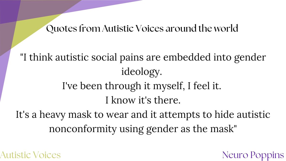 Quotes from Autistic Voices around the World: Gender Ideology

#Autism #Autistic #AutisticVoices #GenderCritical #GenderCriticalAutistics #Gender #GenderIdeology #IdentityPolitics #AutiGender