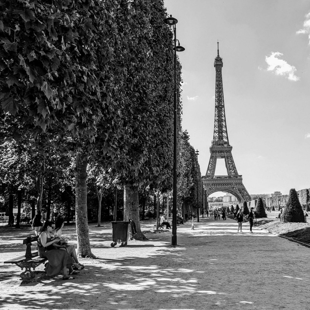 Bonjour !☀️
By me. #blackandwhitephotography #ChampsdeMars #EiffelTower #Paris