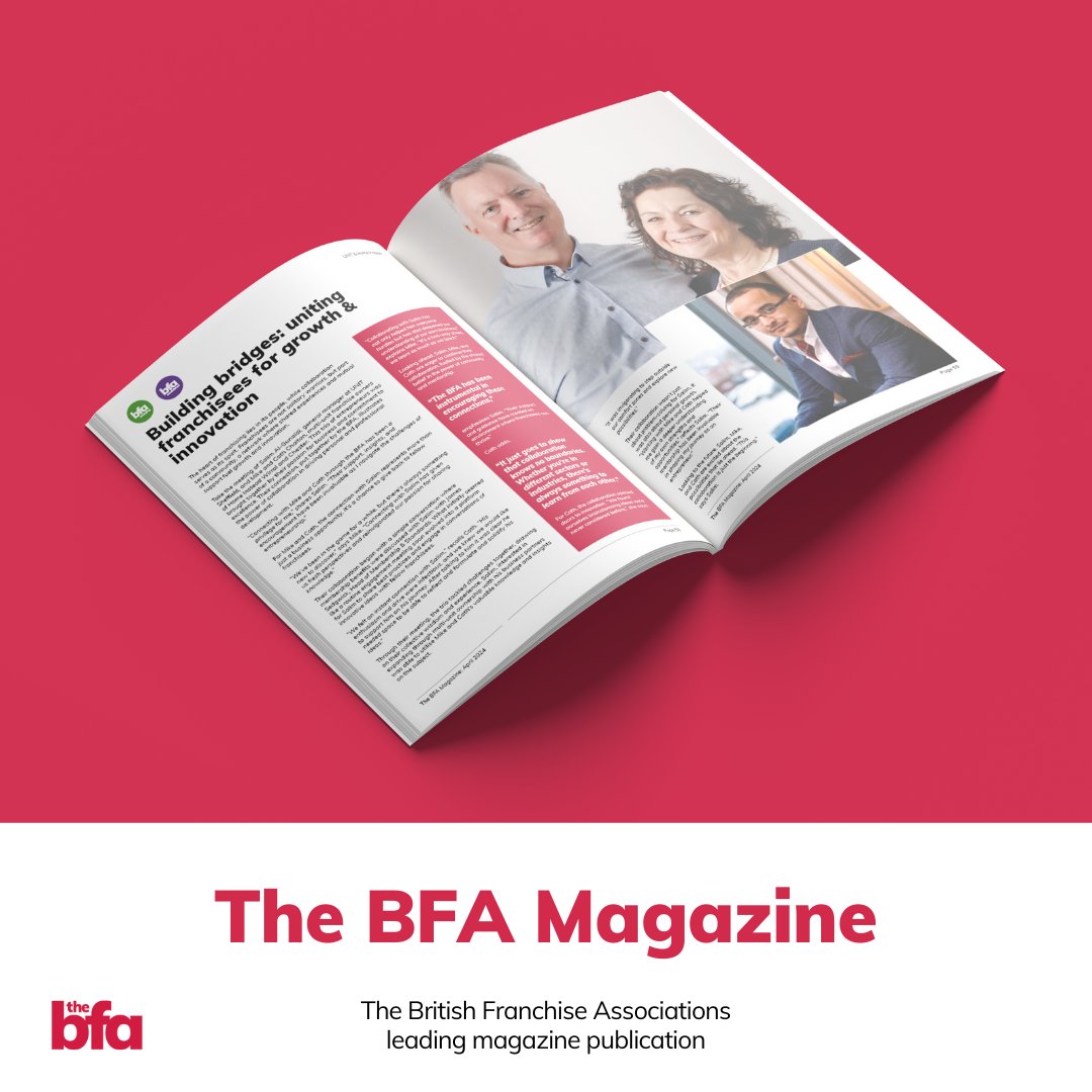 Have you read this month's magazine yet? Meet Salim Al-Gunaidi, GM at UNIT Sheffield & Mike and Cath Chalton of Home Instead Wirral and Chester, who share how sharing experiences helps in franchising Read more here: thebfa.org/the-bfa-magazi… #FranchiseSuccess #Collaboration