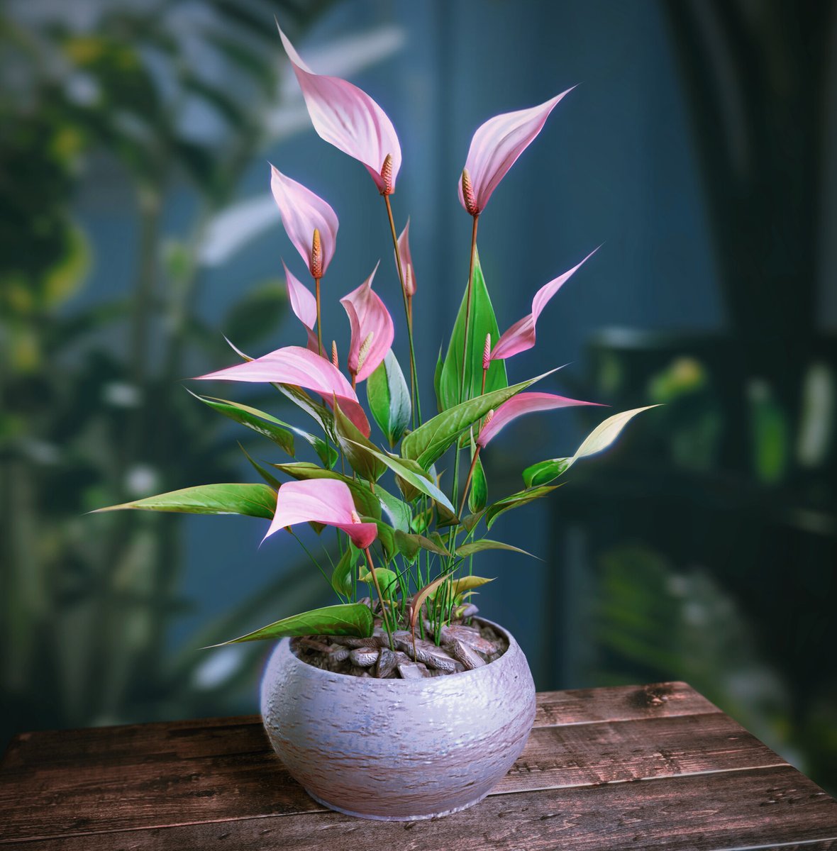 Flowers by Anastasiia Berdnyk, using 3DCoat among other tools in the process: artstation.com/artwork/1xJwr3 #3dart #flowers #illustrationart #3dcoat