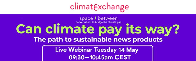 Join WCJ partners @climatexc for a webinar that will discuss sustainable approaches to climate journalism in the changing media landscape. 🗓️ 14 May 2024 ⏰ 9 AM 🔗t.ly/oI69S #ClimateWebinar #ClimateAction