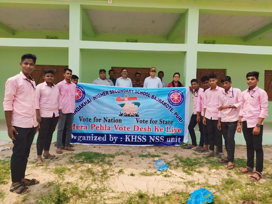 Mera Phela Vote Desh ke Liye campaign by NSS wing, KHSS, Puri NSS Odisha #MeraPehlaVoteDeshKeLiye #ChunavKaParv #MeraYuvaBharat #DeshKaGarv #NssIndia #Vote4Sure #VoterAwareness