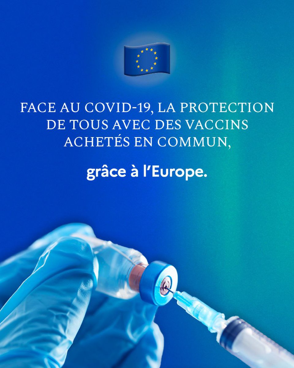 Le 09 mai, c'est la journée de l'Europe. Grâce à l'🇪🇺, nous avons pu protéger notre santé par l'achat en commun de #vaccins, comme notre économie par le plan de relance durant la crise sanitaire. 🗳️ 1 mois avant les élections, 1 liste défend ce projet européen : @BesoindEurope !