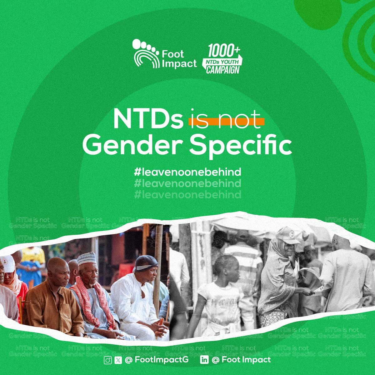#NTDs are not gender specific. It is important to emphasize that NTDs affect both men and women. Anyone can become infected with ... linkedin.com/posts/footimpa… #leavenoonebehind #EndNTDs #BeatNTDsNaija #BeatNTDs #100percentcommitted #YouthcombatingNTDs #1000plusNTDYouthcampaign