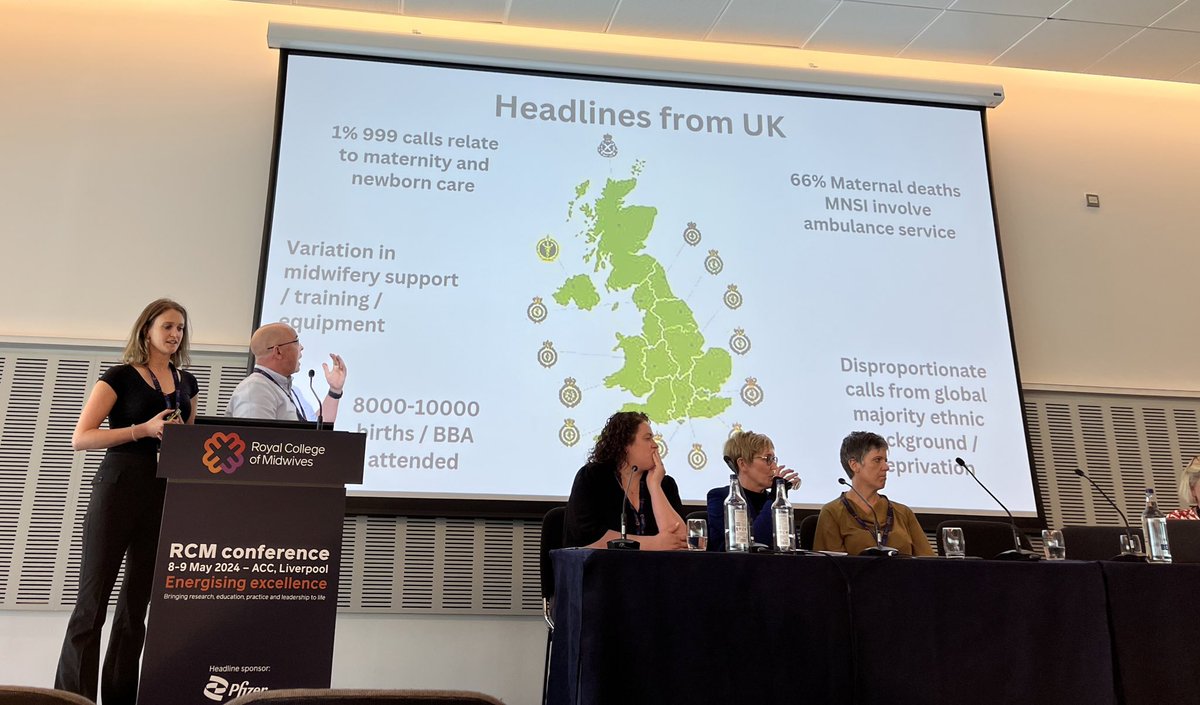 Fascinating insight into paramedic services across the UK providing maternity care. Importance of multiprofessional education and simulation. #rcmconf24