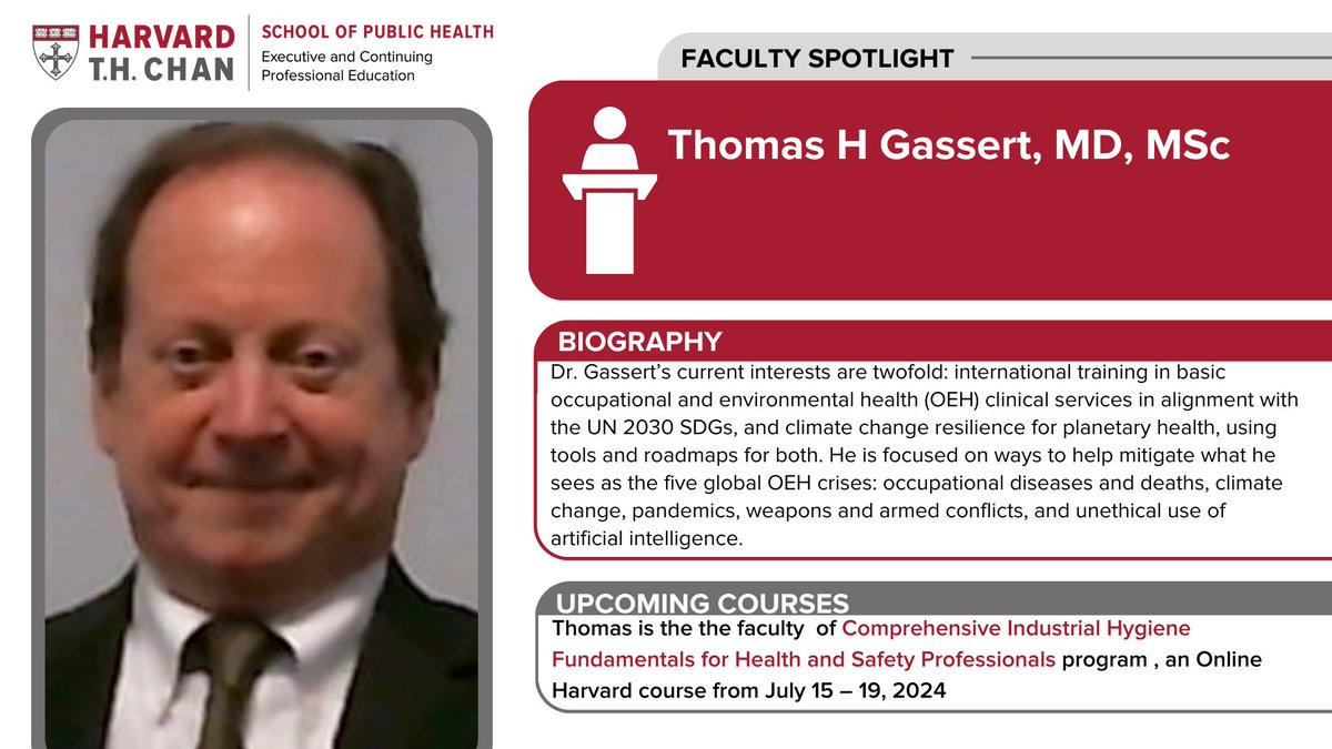 Over the past 26 years, Dr. Gassert has been board certified in Preventive Occupational Medicine and in Internal Medicine. Prior to medical training he was an occupational hygienist, book author, journalist, NGO cofounder. Learn More: bit.ly/3UyJhmI
