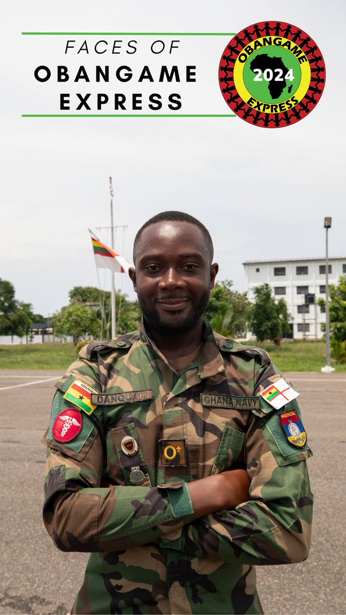Meet @Ghana_Navy 🇬🇭 Able Seaman 2nd Class Emmanuel Danquah! A medic for the Ghana Western Naval Headquarters, Danquah has learned tactical combat casualty techniques during #ObangameExpress2024 that he can use in his daily work. #maritimesecurity #partnershipsmatter