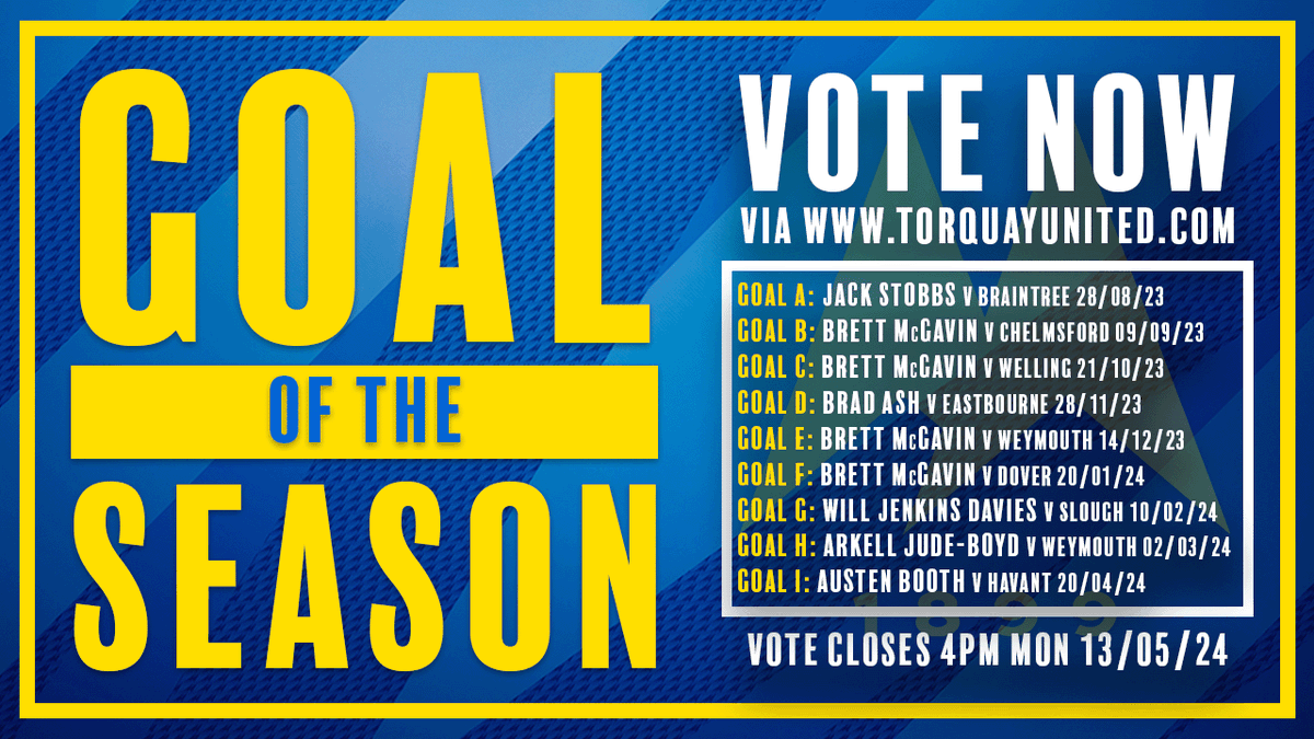 🟡 Goal Of The Season Vote Now Open! The Yellow Army now have the opportunity to vote for their 2023/24 Goal of the Season, with the poll set to run until 4pm on Monday, 13th May. 👉 tinyurl.com/bddc65dd #tufc