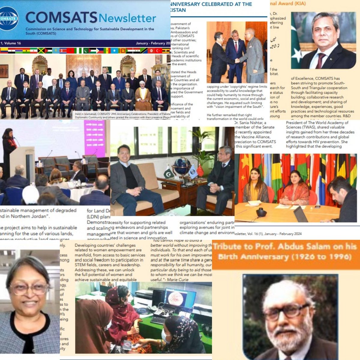 COMSATS #Newsletter Jan-Feb 24 out now:👇 comsats.org/wp-content/upl… Includes news on: 🗞️ COMSATS 29th Anniversary 🎉 Celebrations 🗞️ IT Bootcamp in #Azerbaijan🇦🇿 🗞️ KIA laureates award sponsorship 🗞️ Women & Girls 👩‍🔬 in Science 🔭 Day Event 🗞️ Centres' latest research 🔬& more