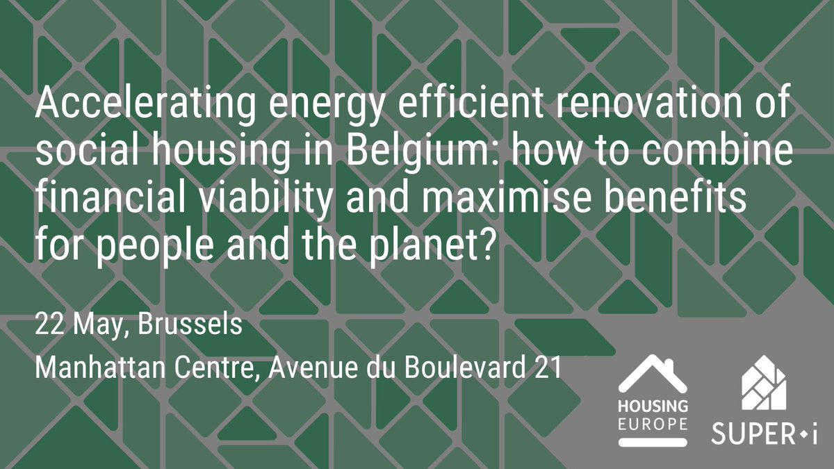 🔸How to combine financial viability and maximise benefits for people and the planet? Join our roundtables geared towards increasing investments in energy-efficient upgrades for #socialhousing throughout the EU while promoting renewable energy. ℹ️super-i-supershine.eu/event/super-i-…