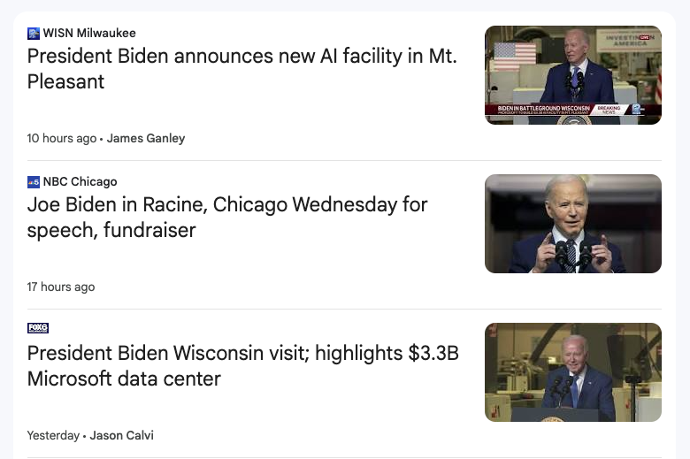 Take a look at All that @JoeBiden News Coverage as he gets shit done: #LocalNews 
*sarcasmƒont*