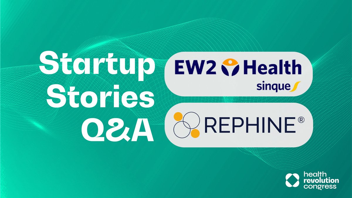 🔥 There's just 1 week left for the #HRC on May 16th, it's time to announce the last slot of the Startup Stories Q&A! The afternoon session will delve into #EW2Health & #Rephine. Discover the ideas that will shape the future of #digitalhealth! 👉healthrevolutioncongress.com/get-your-ticke…