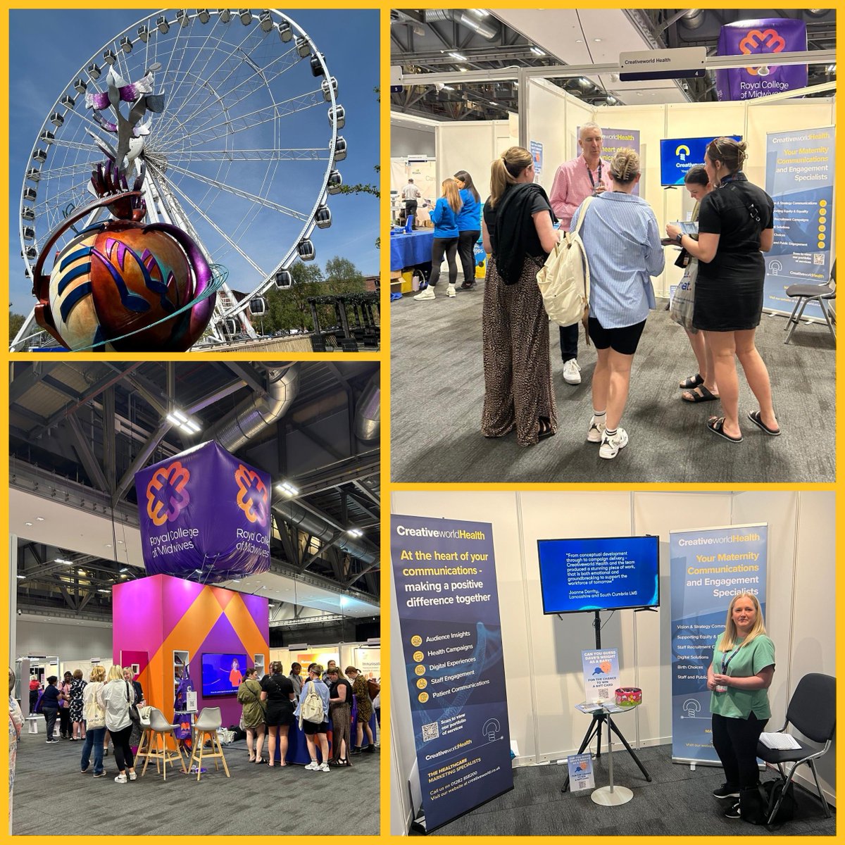 Day 2 of the <a href="/MidwivesRCM/">Royal College of Midwives 💙</a> Conference!

We have had a great day meeting more amazing people! 😁

#Creativeworld #healthmarketing #midwifery #midwives #maternity #RCMConf2024
