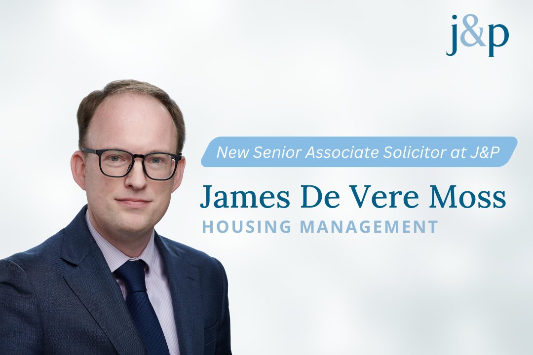 It brings us great pleasure to announce the promotion of James De Vere Moss to the position of Senior Associate Solicitor within J&P’s Housing Management team. To view James’ profile, please click here ➡ bit.ly/3UPu58b

#careersuccess #celebratingsuccess #lawfirmgrowth