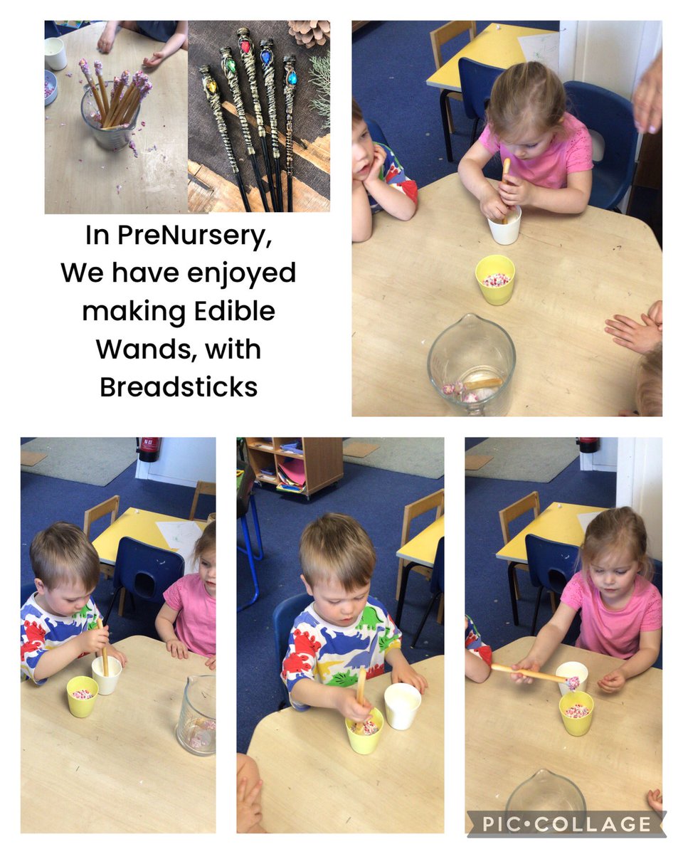 In Pre Nursery we have enjoyed making edible Magic Wands, and spoke about who uses magic and what spells we would make.@MrPowerREMAT @MrFoleyREMAT @MissKnipeREMAT @shoreside1234 @RainbowEduMAT