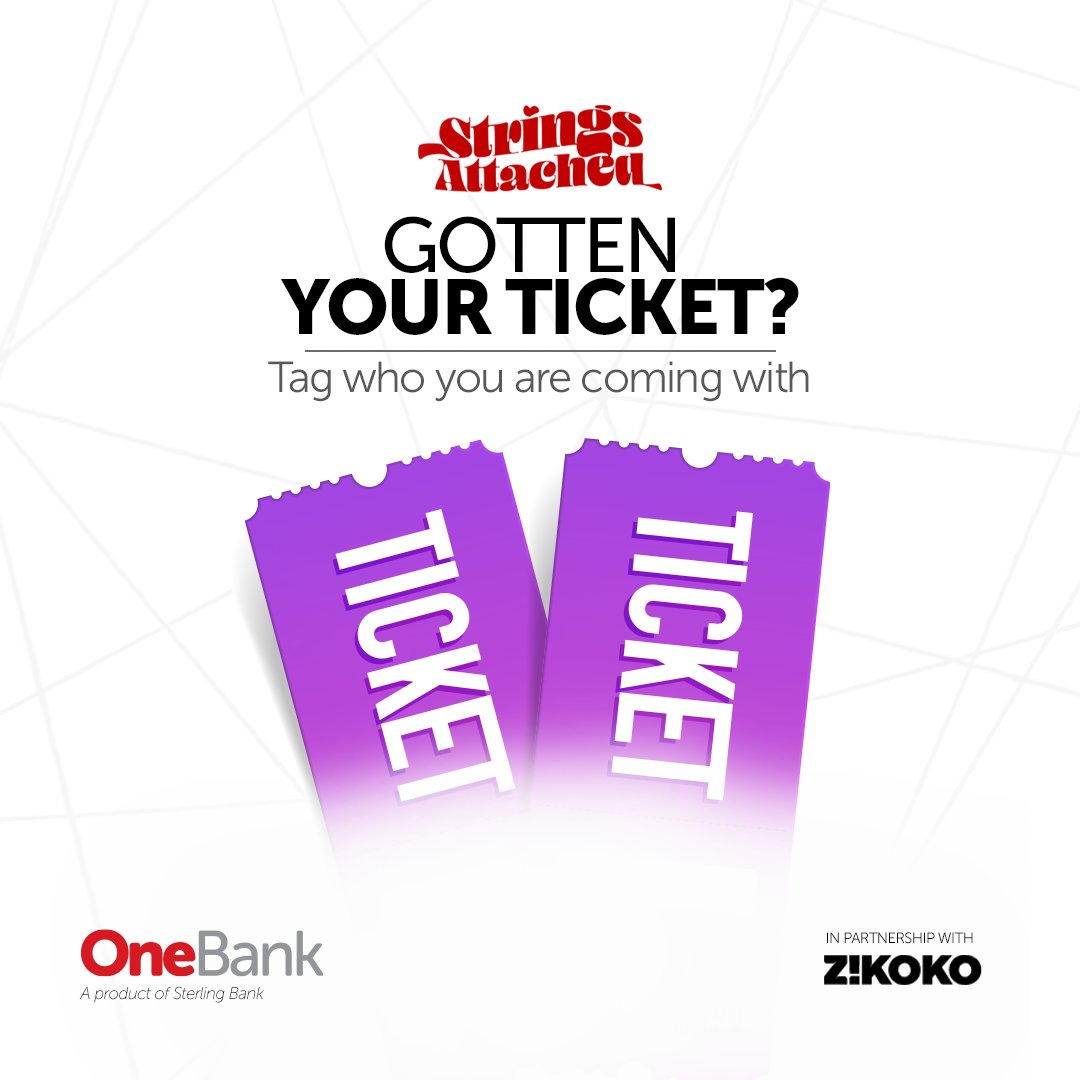 Have you gotten your tickets yet? Tag the people you're coming with. #OneBank #OneBankBySterling #ANewWayToLive