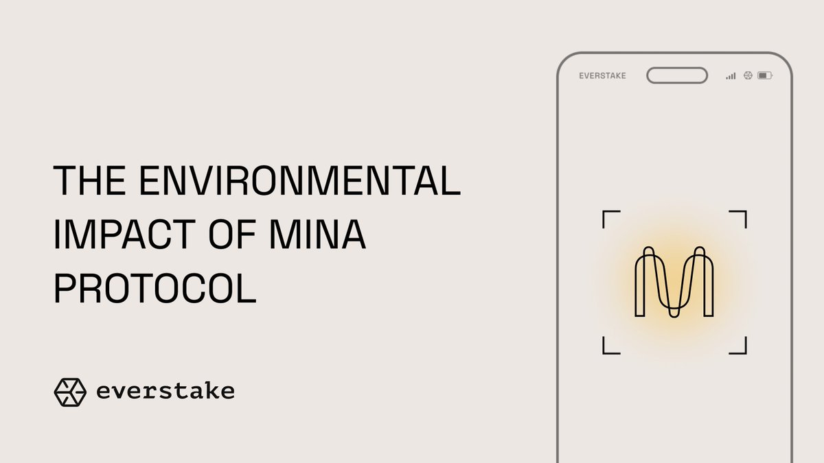 1/3 PoS is known to be way more sustainable and energy-efficient than PoW, but different blockchains still have different impact on the environment. How does @MinaProtocol fare in this regard, considering its minimalistic design and constant size?