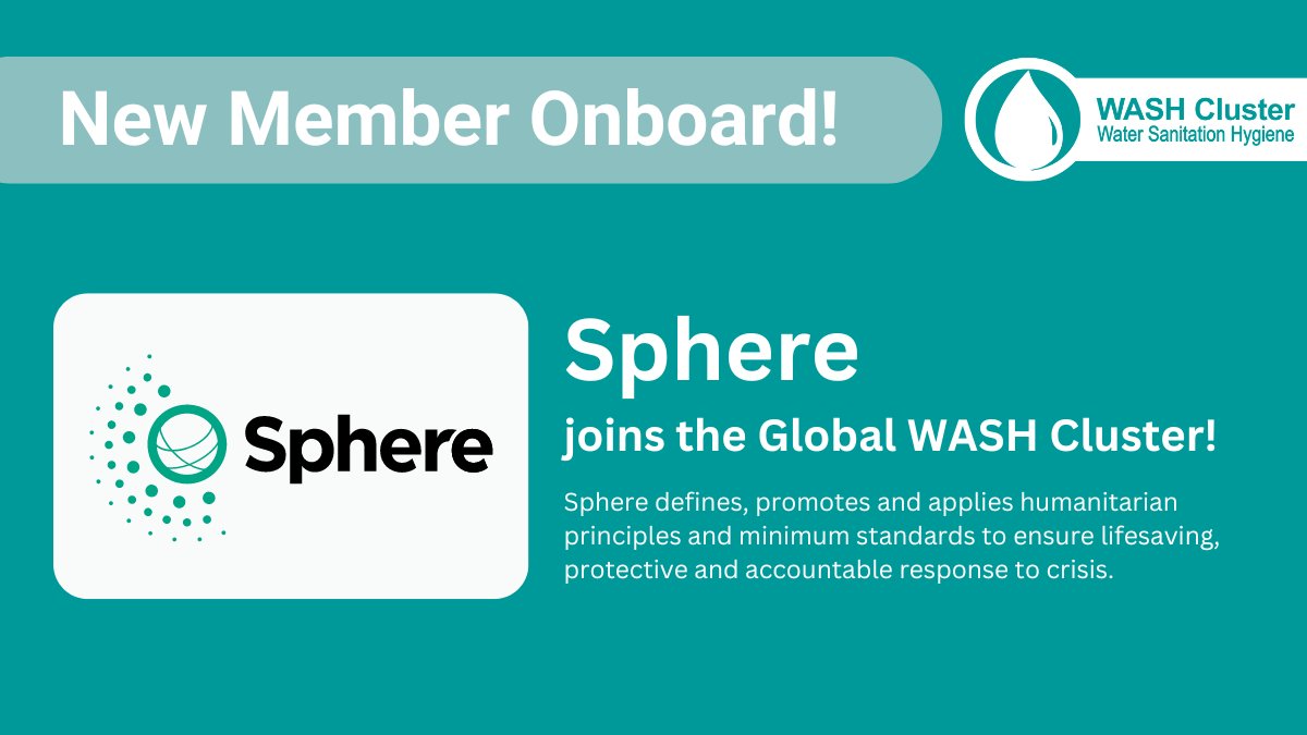 📣 We welcome @SpherePro as our new member and we look forward to working with them and seeing Sphere’s active participation in WASH coordination at national and sub-national levels. Know more on the Sphere website 👇spherestandards.org