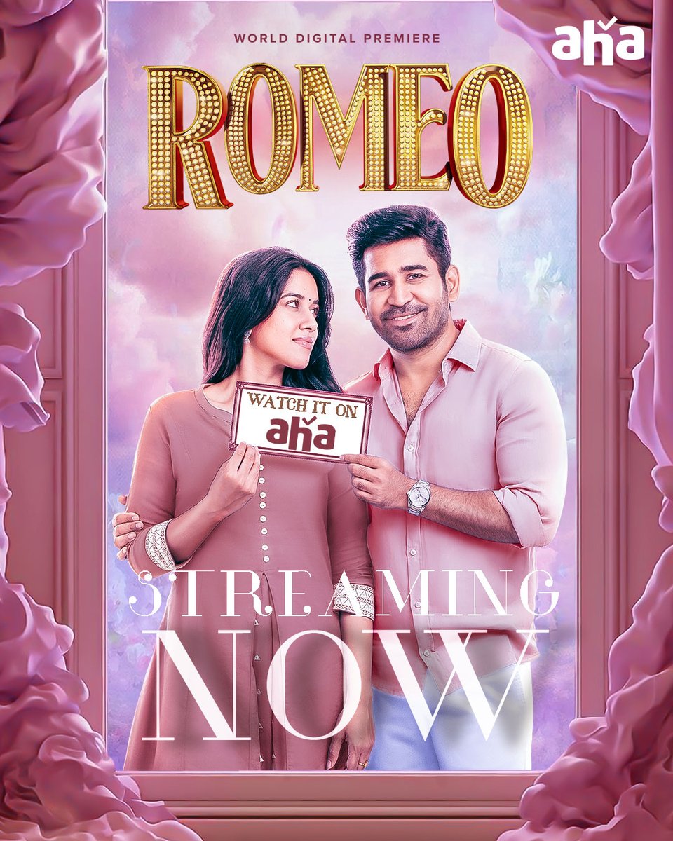 Intha Kaliyuga kaadhal seruma? ipo paarunga on aha😉

#Romeo Streaming now on #ahaTamil 

#RomeoOnaha

@vijayantony @mirnaliniravi @actorvinayak_v @BarathDhanasek5 @prorekha @thinkmusicindia