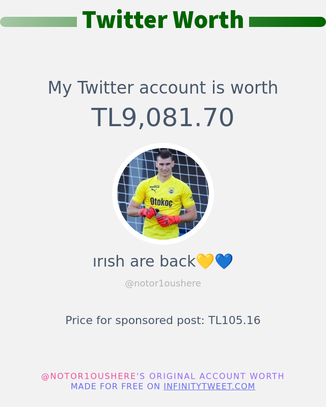 Twitter değerim: TL9,081.70

➡️ infinitytweet.me/account-worth?…