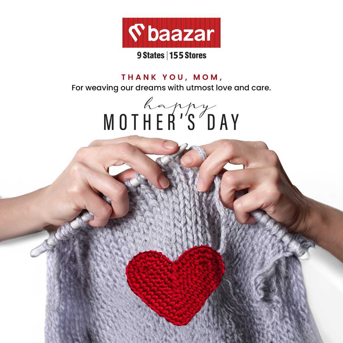 To all the incredible moms who patiently teach us life skills, nurture our creativity, and shape our futures - your love and guidance are the threads that stitch us up for success. Happy Mother's Day! #mbaazar #thefashionstore #shoppingatmbaazar #happymothersday