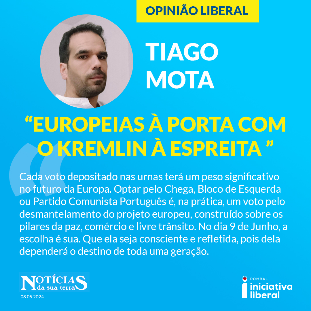 PombalLiberal's tweet photo. EUROPEIAS À PORTA COM O KREMLIN À ESPREITA
Opinião Liberal - Tiago Mota no Noticias da sua Terra
#opiniãoliberal #distritoleiria #leiriaportugal #pombal #IniciativaLiberal https://t.co/gTzb8AWKW6
