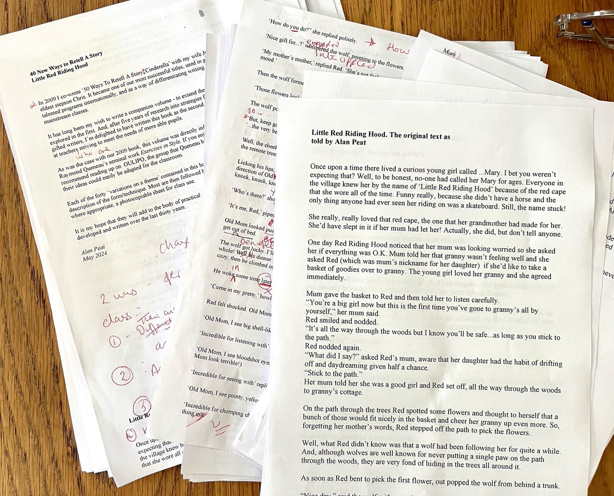 40 BRAND NEW WAYS TO RETELL A STORY - final edits complete and now with Doug for the last design stage. Watch this space 👍👍👍 All our books, ebooks, apps and training details can be found at alanpeat.com As always, very grateful for any reposts