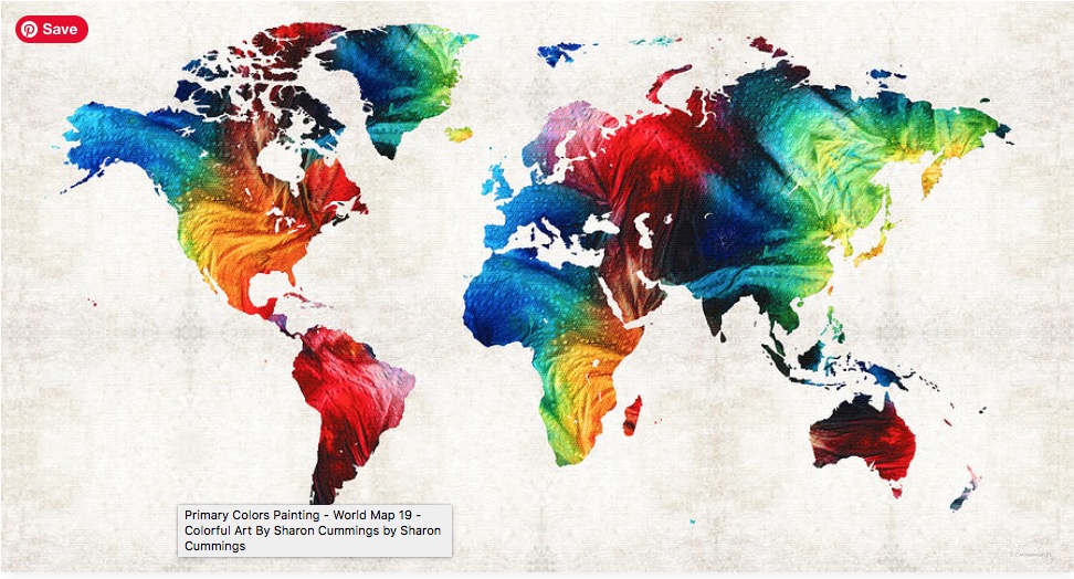 Colorful World Map HERE:  fineartamerica.com/featured/world… #colorful #art #travel #world #map #global #GlobalGoals #GlobalHealth #traveling #homedecor #buyINTOART #FillThatEmptyWall