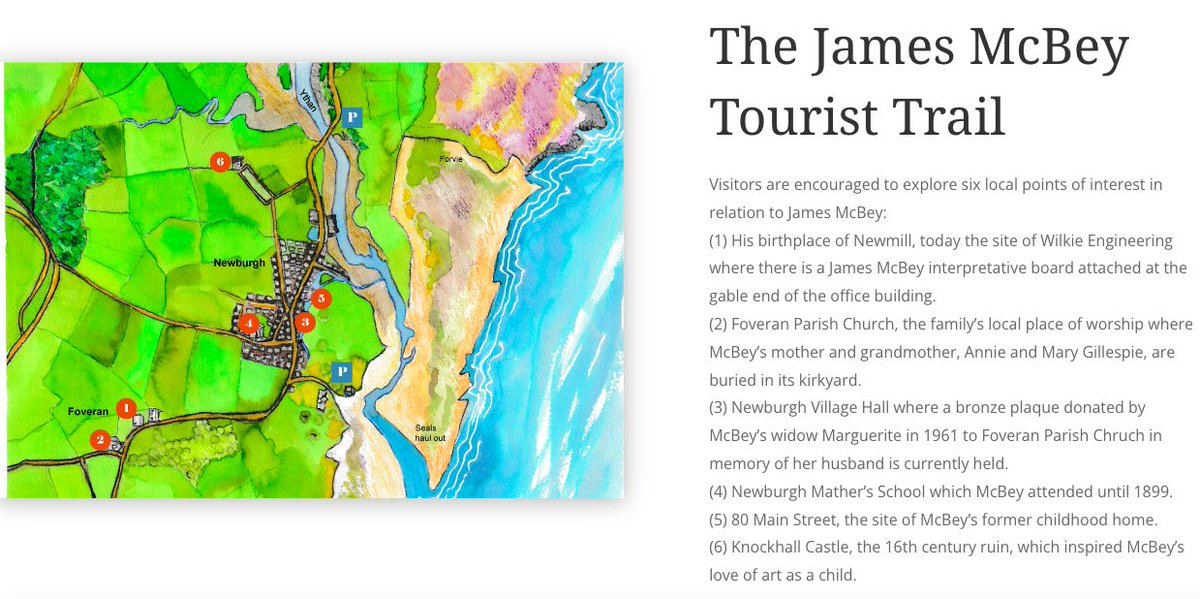 Aberdeenshire's Newburgh & Ythan Trust have included the new JAMES MCBEY TOURIST TRAIL on their website: newburghtrust.co.uk/jamesmacbey/ See the places where this swashbuckling Scottish heir to Rembrandt and Whistler, whose stunning art can be viewed @AbdnArtMuseums, began his life.