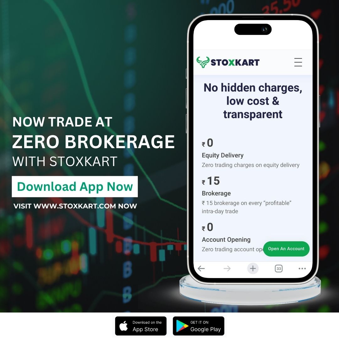 Trade with Stoxkart today and experience the advantage of our low brokerage fees, starting at just ₹15 per order for intraday trading and free delivery trading. ✅

#stoxkart #stoxkartapp #tradewithstoxkart #investwithstoxkart