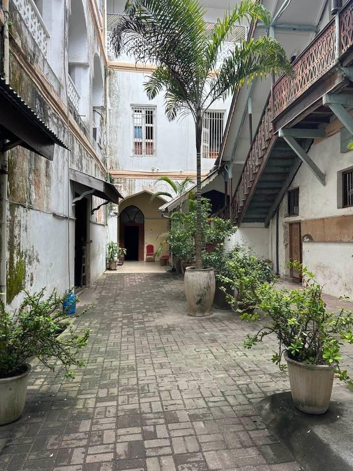 Paint would nice! Courtyard in Zanzibar world Heritage site Buildings Land House West of Old Arab Fort Forodhani!