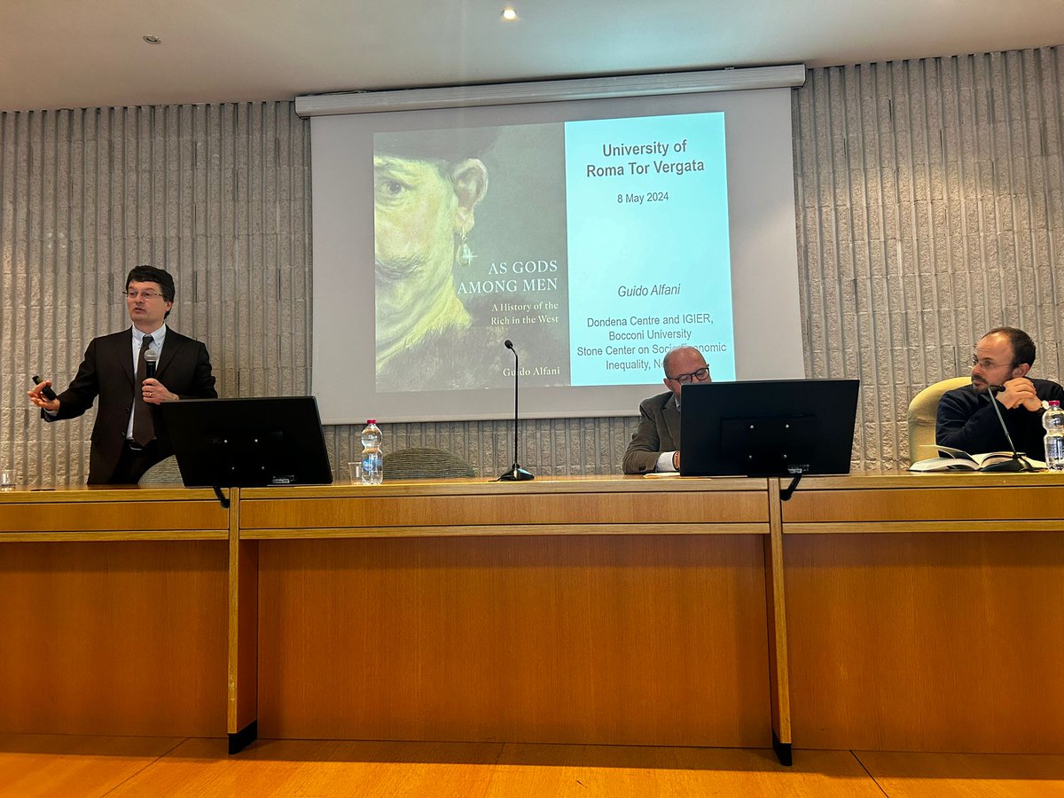 Another successfully ended event. We thank Professor Guido Alfani for having presented his book “As Gods among Men” We thank also our coordinator @carciccar , Professor @_GiovanniVecchi and Professor Salvatore Morelli for their intervention. Thanks to our students !