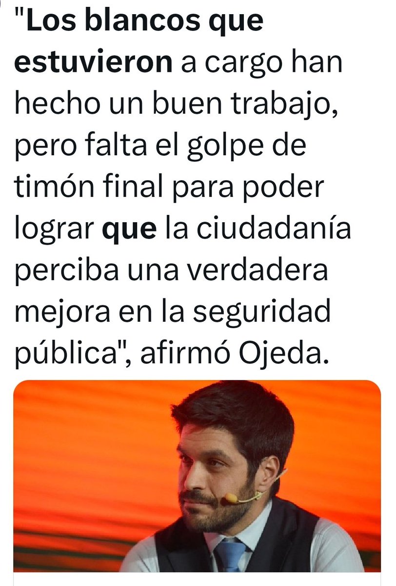 #SeguridadPública @AndresOjedaOk propone dar un 'golpe de timón en materia de seguridad pública'. Es justo y necesario, es el principal problema para la gente, inocultable. Hoy los principales referentes e idóneos en seguridad están acá, no existen en otro lado. #CoaliciónFuerte